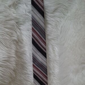 Anderson-Little Striped Tie in Black, Gray, and Red